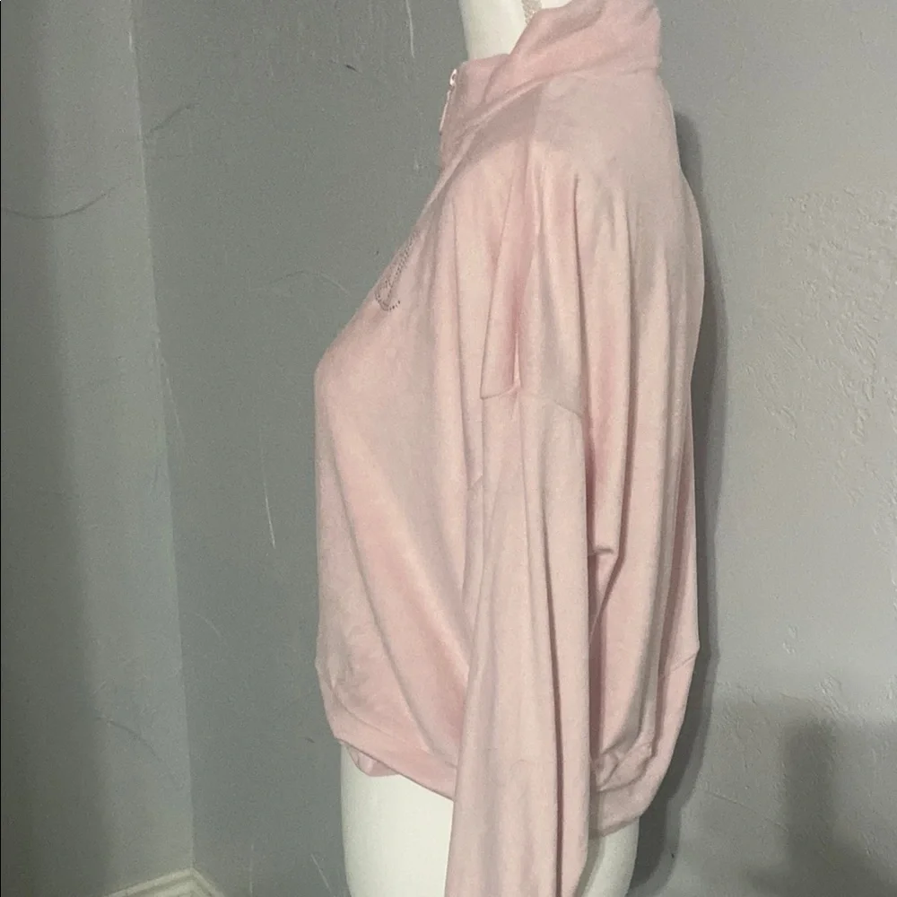 Juicy Couture Pink Boxy Polo Sweatshirt - Picture 3 of 5